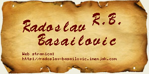Radoslav Basailović vizit kartica